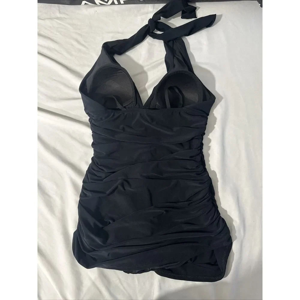 NEW $184 Magicsuit [ 10‎ US ] Yvonne Halter One-Piece Swimsuit Black #6343